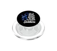 Ruban de Sensibilisation au Cancer du Colon Contre la chimiothérapie, la Foi, Les Soldats PopSockets PopGrip pour MagSafe