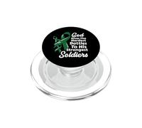 Ruban de Sensibilisation au Cancer du Foie - pour Lutter Contre la chimiothérapie, Les Soldats PopSockets PopGrip pour MagSafe