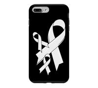 Ruban de Sensibilisation au Cancer du poumon - Blanc Coque pour iPhone 7 Plus/8 Plus