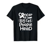 Ruban de Sensibilisation au Cancer du poumon Blanc Poopie Head Fighter Chemo T-Shirt