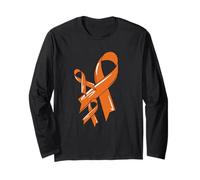 Ruban de Sensibilisation au Cancer du Rein Orange Fighter Chemo Manche Longue