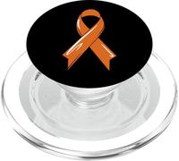 Ruban de Sensibilisation au Cancer du Rein - Orange - Survivor Fighter Chemo PopSockets PopGrip pour MagSafe