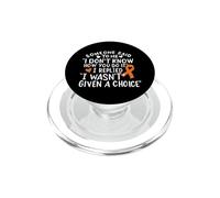 Ruban de Sensibilisation au Cancer du Sang Orange Leukemia PopSockets PopGrip pour MagSafe