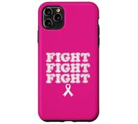 Ruban de Sensibilisation au Cancer du Sein - Fight Fight Fight Combat Combat Coque pour iPhone 11 Pro Max