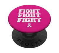 Ruban de Sensibilisation au Cancer du Sein - Fight Fight Fight Combat Combat PopSockets PopGrip Adhésif
