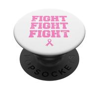 Ruban de Sensibilisation au Cancer du Sein - Fight Fight Fight Combat Combat PopSockets PopGrip Adhésif