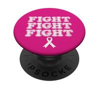 Ruban de Sensibilisation au Cancer du Sein - Fight Fight Fight Combat Combat PopSockets PopGrip Adhésif