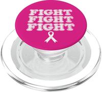 Ruban de Sensibilisation au Cancer du Sein - Fight Fight Fight Combat Combat PopSockets PopGrip pour MagSafe