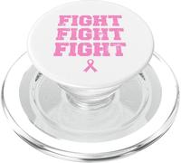 Ruban de Sensibilisation au Cancer du Sein - Fight Fight Fight Combat Combat PopSockets PopGrip pour MagSafe