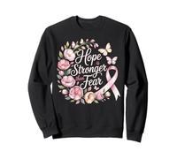 Ruban de Sensibilisation au Cancer du Sein « Hope is Stronger Than Fear » Sweatshirt