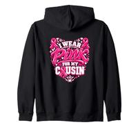 Ruban de Sensibilisation au Cancer du Sein « I Wear Pink for My Cousin » Sweat à Capuche