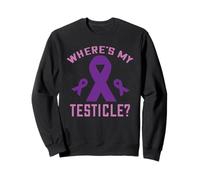 Ruban de Sensibilisation au Cancer du testicule où est Mon testicule ? Sweatshirt