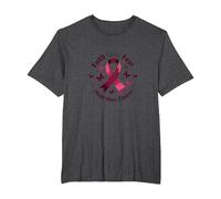 Ruban de Sensibilisation au Cancer « Faith Over Fear Hope Over Cancer » T-Shirt, Homme Grandes Tailles, Chiné Foncé, 5X Tall
