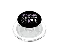 Ruban de Sensibilisation au Cancer Violet Survivor Chemo PopSockets PopGrip pour MagSafe