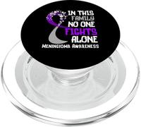 Ruban de Sensibilisation au méningioma Violet Gris Espoir Famille Combattant PopSockets PopGrip pour MagSafe