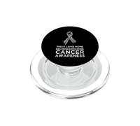 Ruban de Sensibilisation aux Maladies neuroendocriniennes Contre Le Cancer zèbre PopSockets PopGrip pour MagSafe