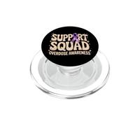 Ruban de Sensibilisation aux surdoses de Drogue Violet Soutien Squad Recovery PopSockets PopGrip pour MagSafe