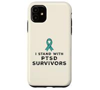Ruban de Sensibilisation aux survivants du SSPT I Stand with Coque pour iPhone 11
