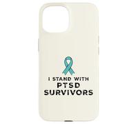 Ruban de Sensibilisation aux survivants du SSPT I Stand with Coque pour iPhone 15