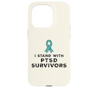 Ruban de Sensibilisation aux survivants du SSPT I Stand with Coque pour iPhone 15 Pro