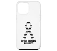 Ruban de Sensibilisation aux Troubles bipolaires à Rayures Noires et Blanches Coque pour iPhone 12 Pro Max