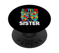 Ruban de Sensibilisation Papillon Autism Sister PopSockets PopGrip Adhésif