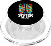 Ruban de Sensibilisation Papillon pour Belle-sœur autiste PopSockets PopGrip pour MagSafe