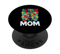 Ruban de Sensibilisation Papillon pour Maman autiste PopSockets PopGrip Adhésif