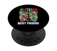 Ruban de Sensibilisation Papillon pour Meilleur ami autiste PopSockets PopGrip Adhésif