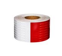 Ruban de signalisation de danger rouge et blanc, Bande réfléchissante de 32,8 pieds, rayures verticales, plusieurs largeurs, multicolore(Red White,10cm)