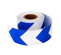 Ruban de signalisation de danger rouge et blanc, Ruban d'avertissement auto-adhésif réfléchissant multicolore for utilisation en extérieur et véhicule(Blue White)
