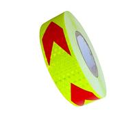 Ruban de signalisation de danger, Ruban adhésif réfléchissant d'avertissement de danger multicolore 5 mètres sur centimètres(Red Green)