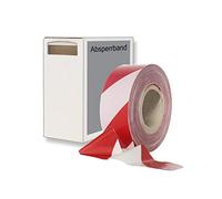 Ruban de signalisation DM-Folien - Rouge et blanc - 75 mm / 500 m avec ou sans carton - Solide et indéchirable - En polyéthylène - Différentes couleurs
