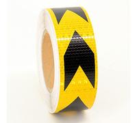 Ruban de signalisation noir et jaune, Ruban de sécurité réfléchissant multicolore, 2 pouces x 82 pieds(Yellow/black)