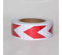 Ruban de signalisation noir et jaune, Ruban de sécurité réfléchissant multicolore, 2 pouces x 82 pieds(Red/White)