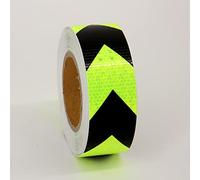Ruban de signalisation noir et jaune, Ruban de sécurité réfléchissant multicolore, 2 pouces x 82 pieds(Green/black)