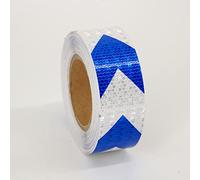 Ruban de signalisation noir et jaune, Ruban de sécurité réfléchissant multicolore, 2 pouces x 82 pieds(Blue/White)