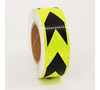 Ruban de signalisation noir et jaune, Ruban de sécurité réfléchissant multicolore, 2 pouces x 82 pieds(Fluorescent green/black)