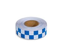 Ruban de signalisation noir et jaune, Ruban de sécurité réfléchissant multicolore 5m à 50m(Blue White,5M)