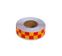 Ruban de signalisation noir et jaune, Ruban de sécurité réfléchissant multicolore 5m à 50m(Red Yellow,5M)