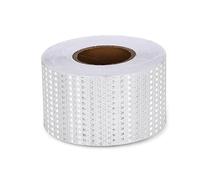 Ruban de signalisation réfléchissant, Bande de sécurité réfléchissante blanche, plusieurs tailles, for remorques vélo, bateaux, camions, voitures(10cm X 45m)