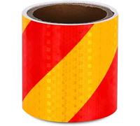 Ruban de signalisation réfléchissant, Ruban réfléchissant multicolore 10 cm x(Red Yellow,10 cm x 3 meters)