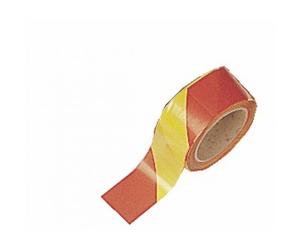 Ruban de signalisation rouge et jaune - largeur 50 cm - longueur 100 m TALIAPLAST
