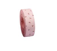 Ruban de soie de 8 m - Ruban imprimé - Ruban gros-grain de cerise - Ruban cadeau en tissu polyester - Ruban de satin décoratif - Ruban en tissu rayé pour la couture - Ruban cadeau pour l'artisanat