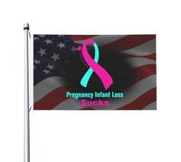 Ruban De Soutien Au Deuil Périnatal : « La Perte D’Un Nourrisson, C’Est Terrible ». Garden Flag Avec Œillets Drapeau De Jardin Décoratif Drapeau Pour Extérieur Balcon Vacances 90X150Cm