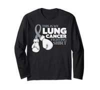 Ruban de Soutien Blanc « This is My Lung Cancer Month » Manche Longue