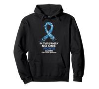 Ruban de Soutien Bleu Sensibilisation au Cancer Colorectal et du côlon Sweat à Capuche