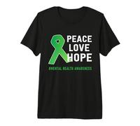 Ruban de Soutien Vert pour la Sensibilisation à la santé mentale T-Shirt Haut de Gamme
