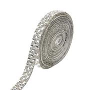 Ruban de strass en cristal auto-adhésif, Autocollant strass auto-adhésif multicolore, 1 mètre, 0.8-1.2cm, for l'artisanat de bricolage(White 1.2cm)