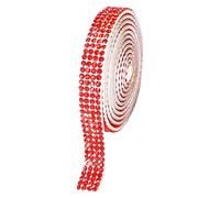 Ruban de strass scintillants, 1 mètre, 9mm, pour mariage-Rouge